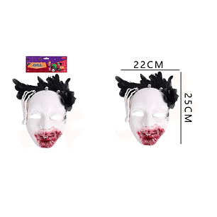 Mascara De Halloween Beso De La Muerte 2225Cm