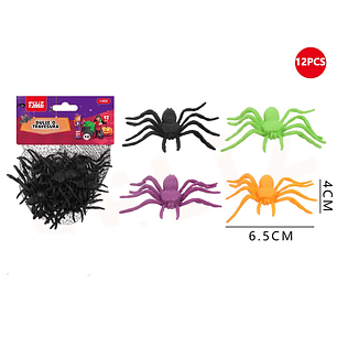 Aranas Decoracion Para Halloween 12Pcs