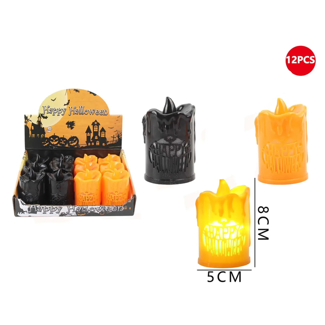 Vela Con Luz Con Letra Halloween 1