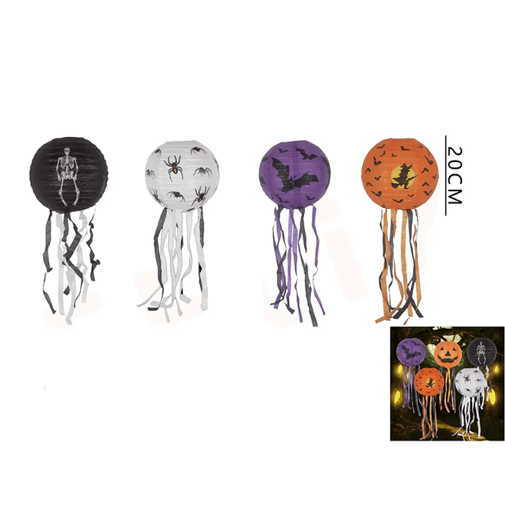 Lampara De Papel Halloween 20Cm 1