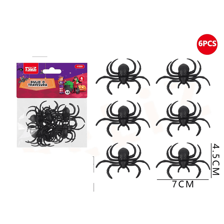 Aranas Decoracion Para Halloween 6Pcs 1