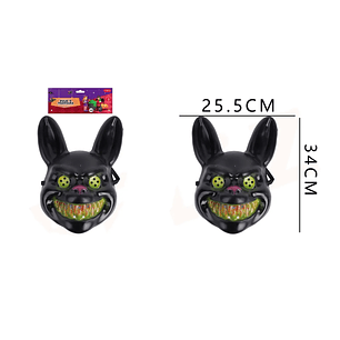 Mascara Conejo Terrorifico Negro