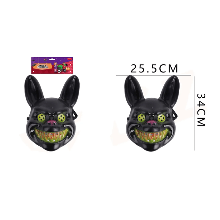 Mascara Conejo Terrorifico Negro 1