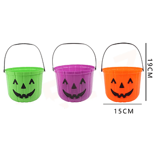 Balde Para Dulces Colores Halloween 1519Cm