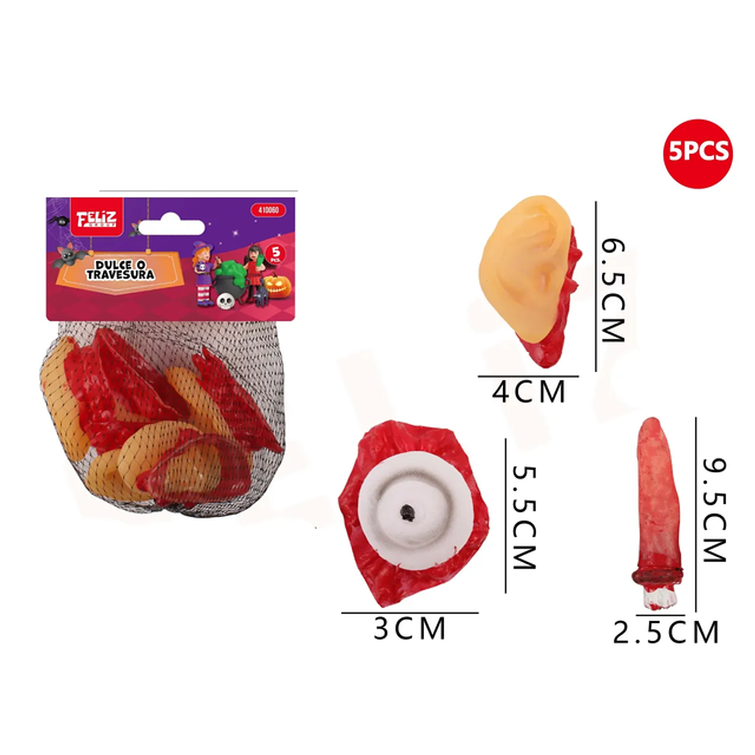 Decoracion Ojo Oido Dedo Para Halloween 5Pcs 1