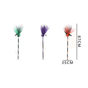 Escoba De Bruja Colores 90Cm 1