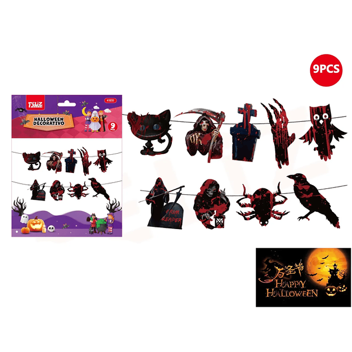 Guirnalda Ultratumba Halloween 9Pcs 1