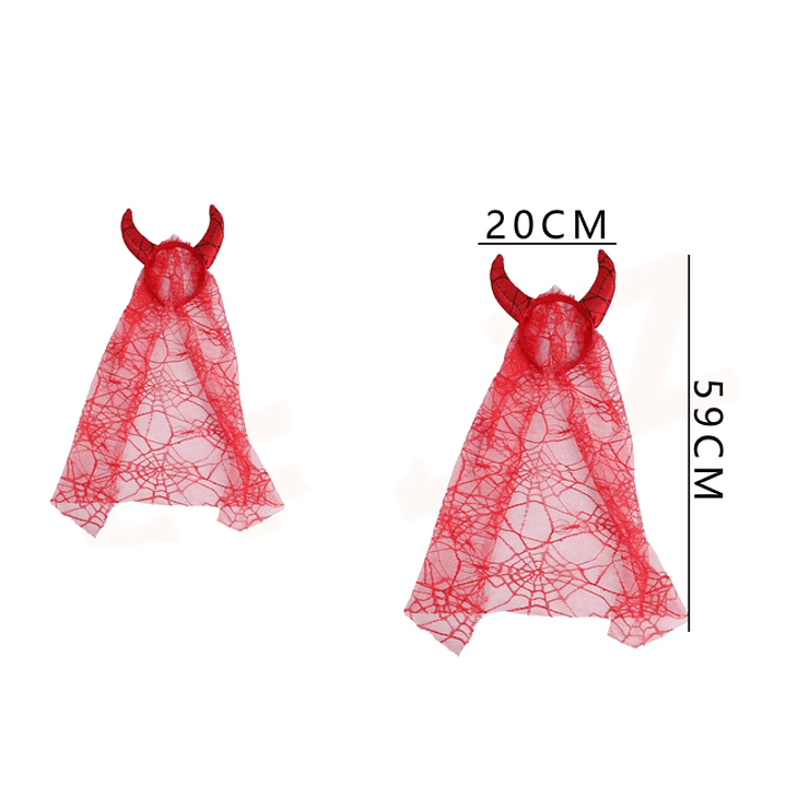 Diadema De Diablita Rojo 1