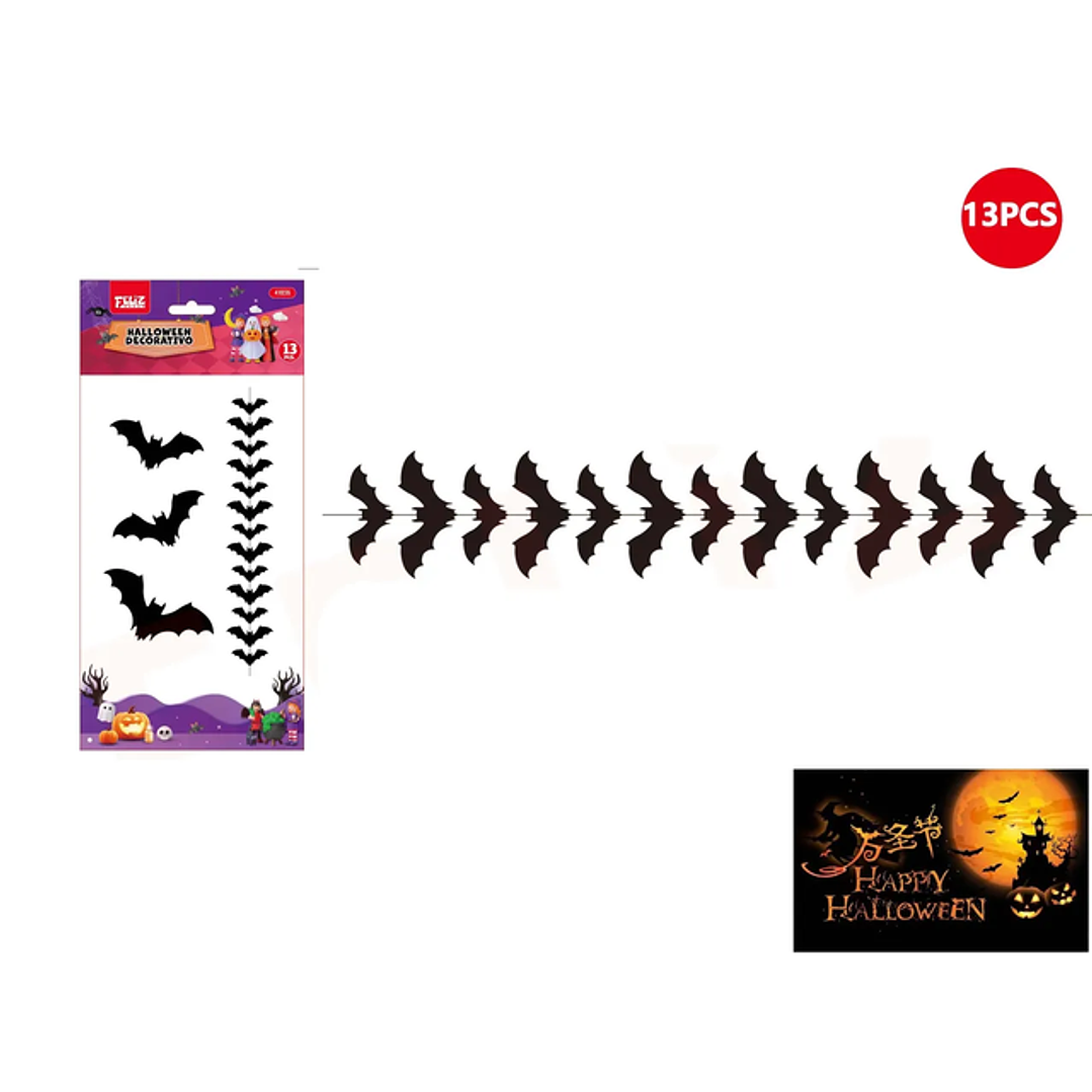 Guirnalda Murcielagos Halloween 13Pcs 1