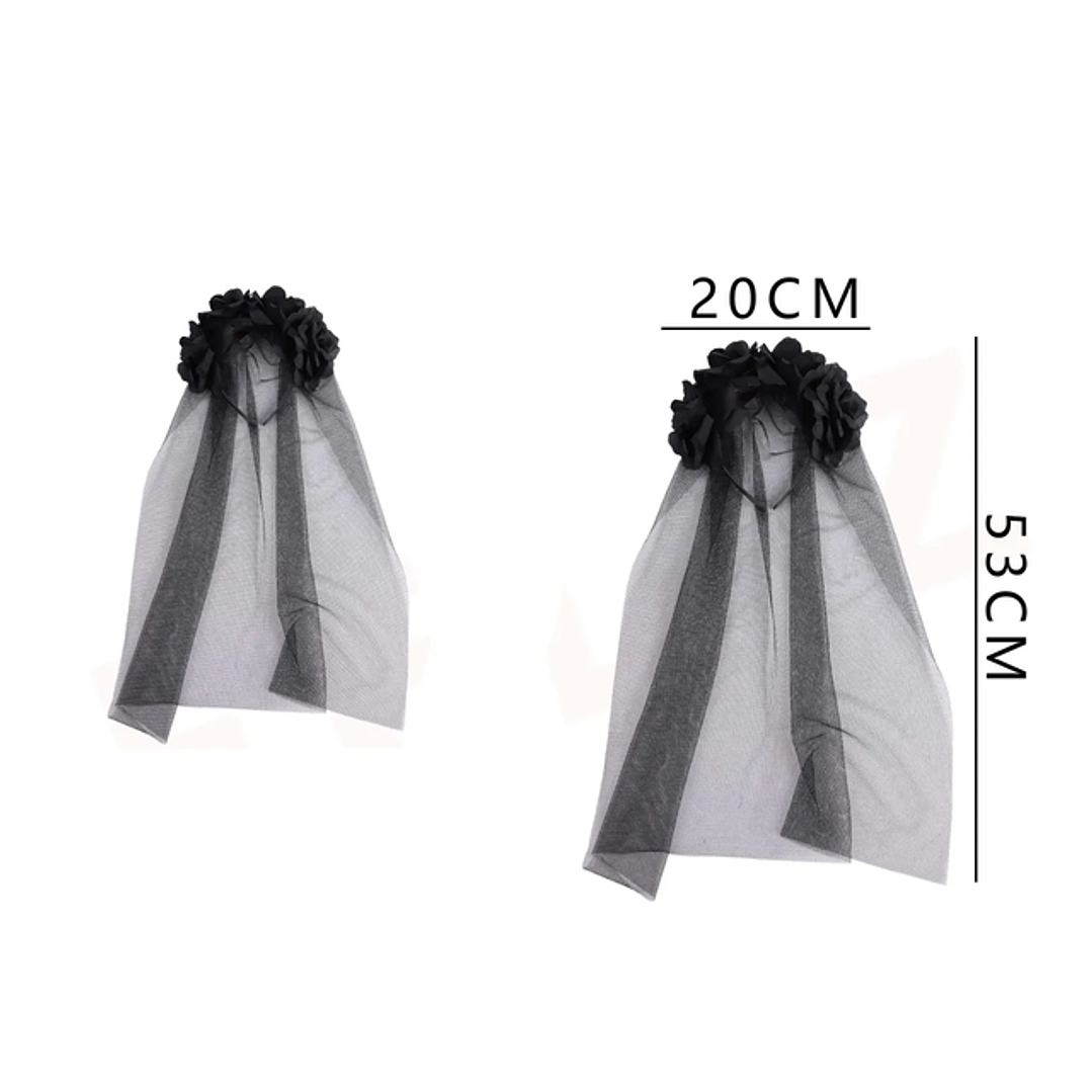 Diadema Con Velo Negro 1