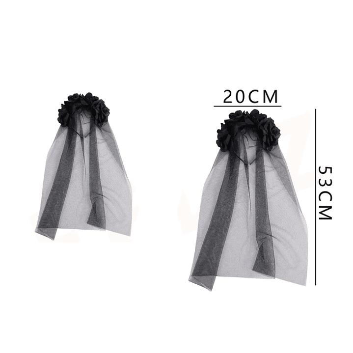 Diadema Con Velo Negro 1