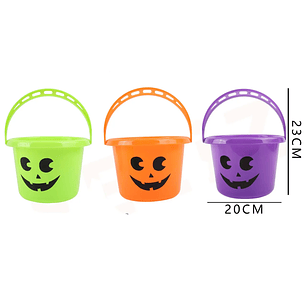 Balde Para Dulces Halloween Colores 20X23Cm