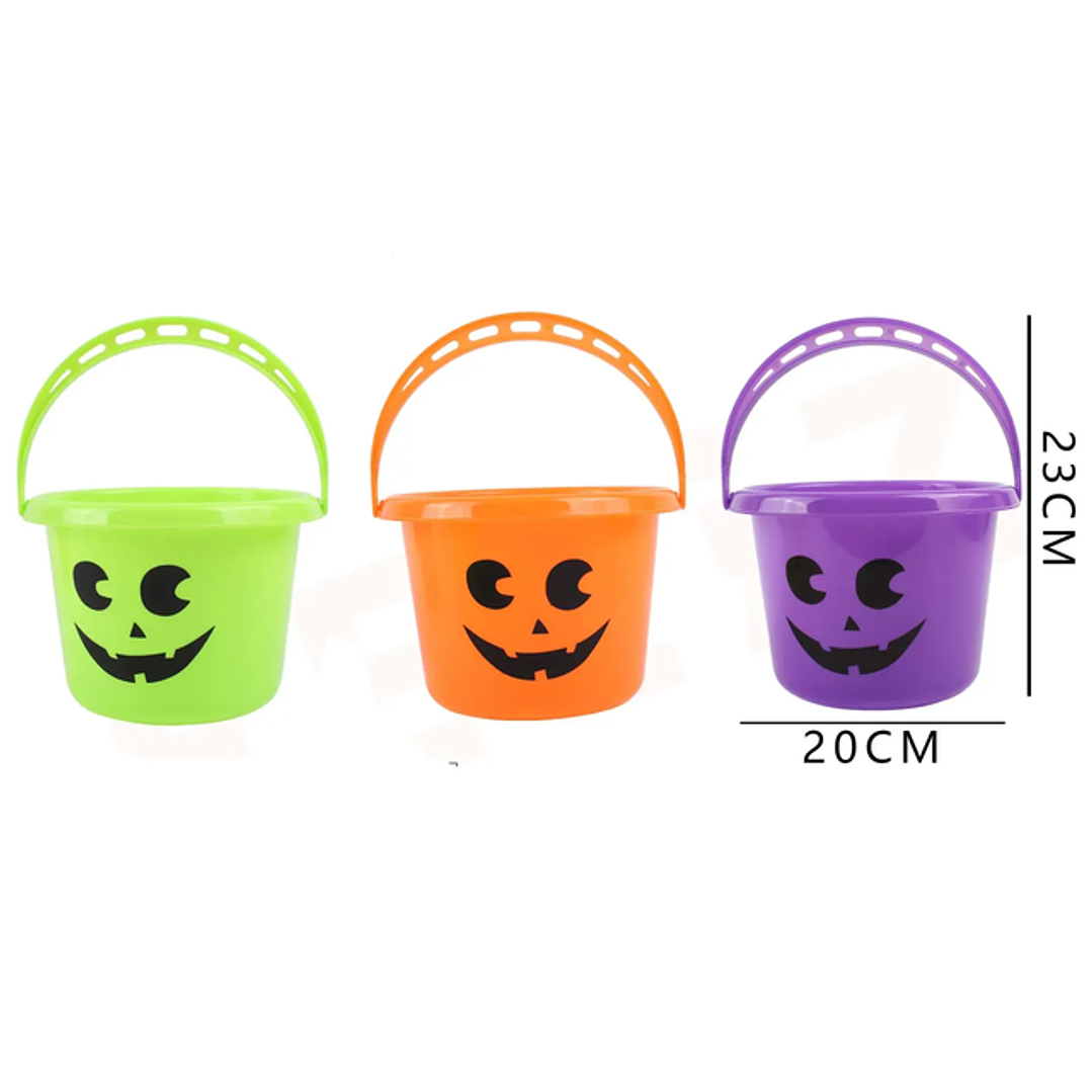 Balde Para Dulces Halloween Colores 20X23Cm 1