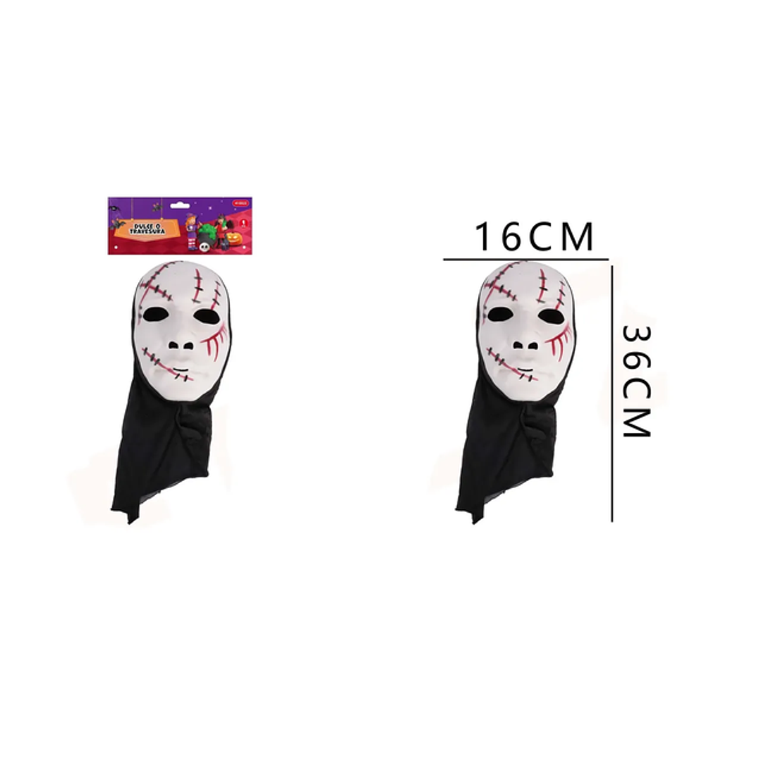 Mascara De Halloween Cicatriz 1636Cm 1