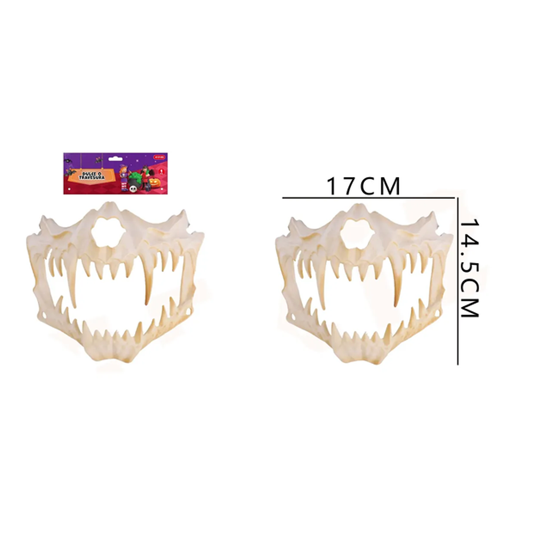 Mascara Colmillo Blanco De Halloween 1