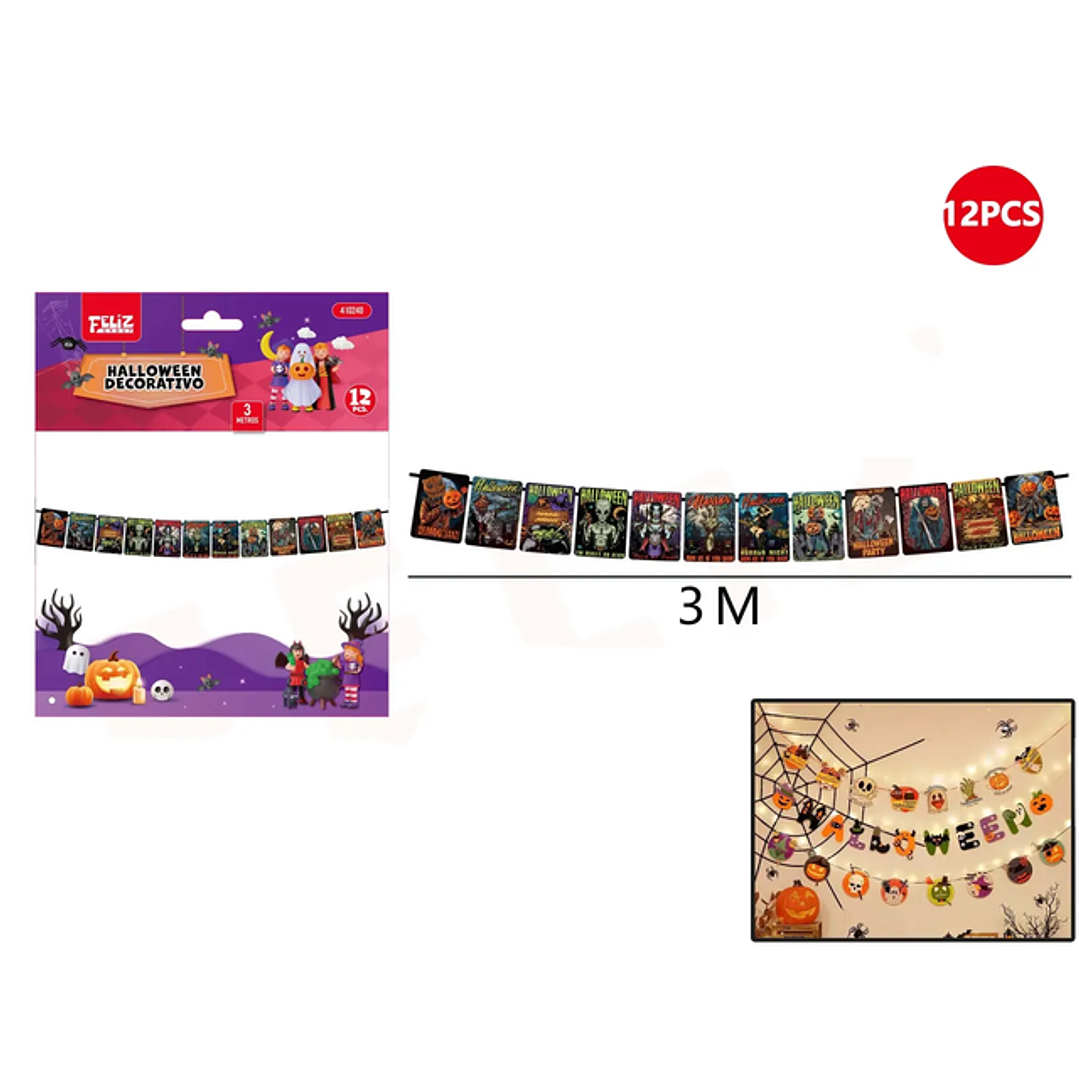 Guirnalda Alien Halloween 12Pcs 1