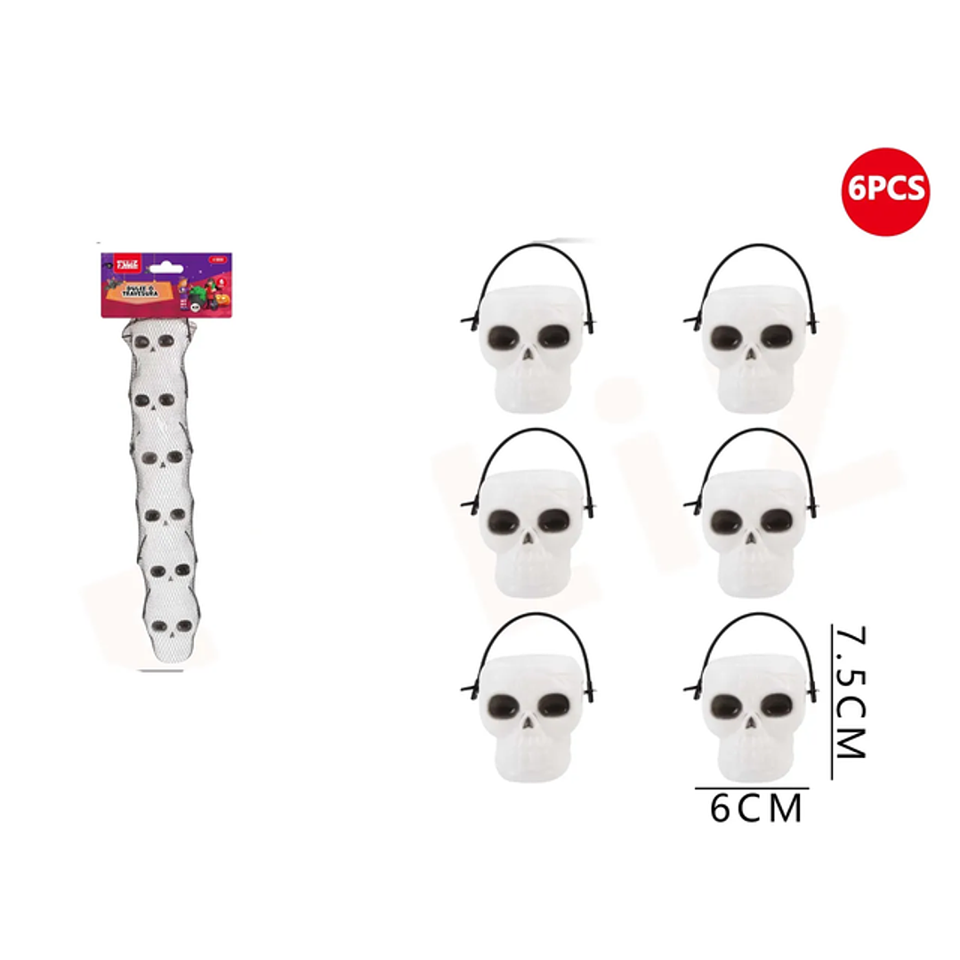 Calabzas De Calavera Para Halloween 6Pcs 1