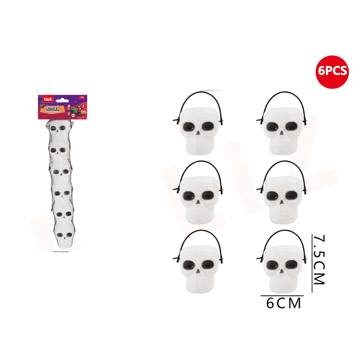 Calabzas De Calavera Para Halloween 6Pcs 1