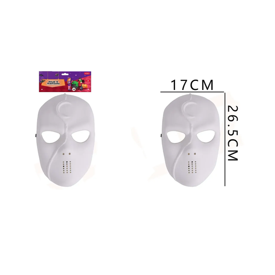 Mascara Unicolor Blanco Para Halloween 1