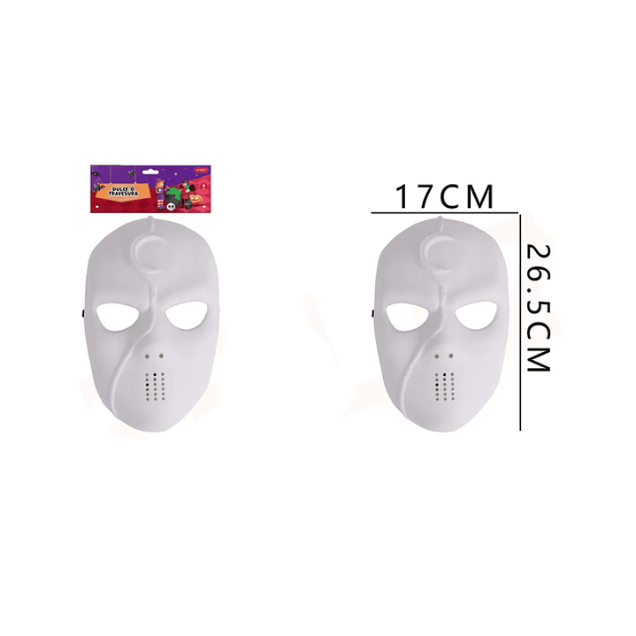 Mascara Unicolor Blanco Para Halloween 1