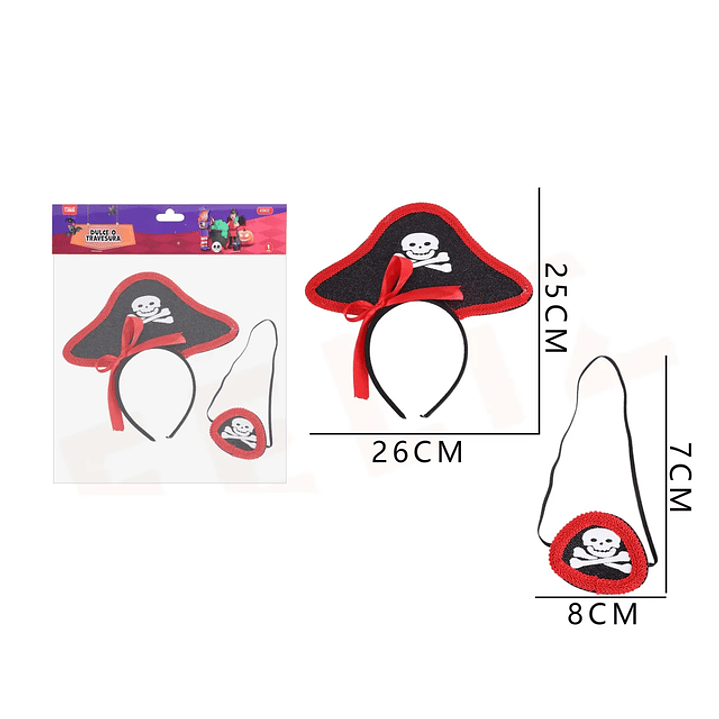 Set De Pirata Para Halloween 2Pcs 1