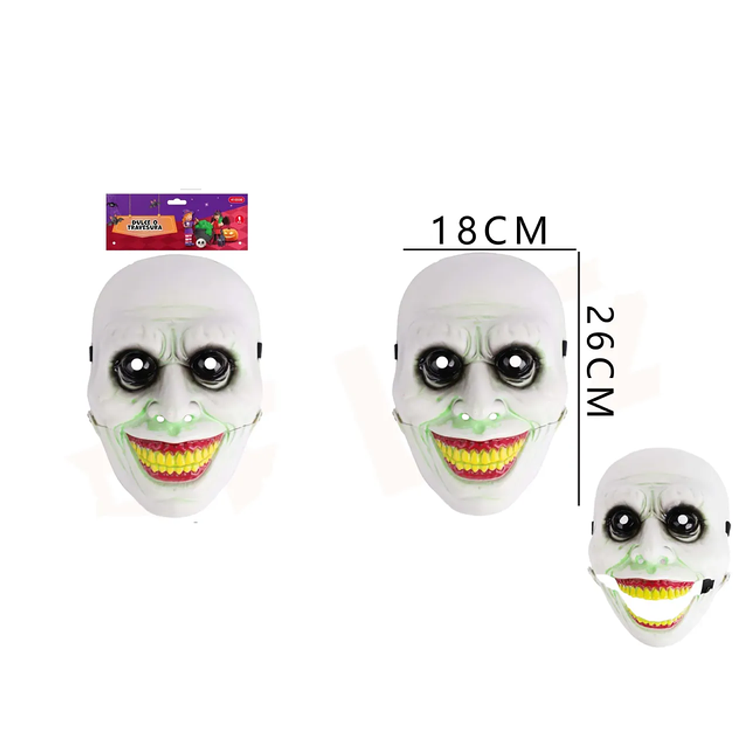 Mascara Zombie Detalle Verde 26Cm Halloween 1