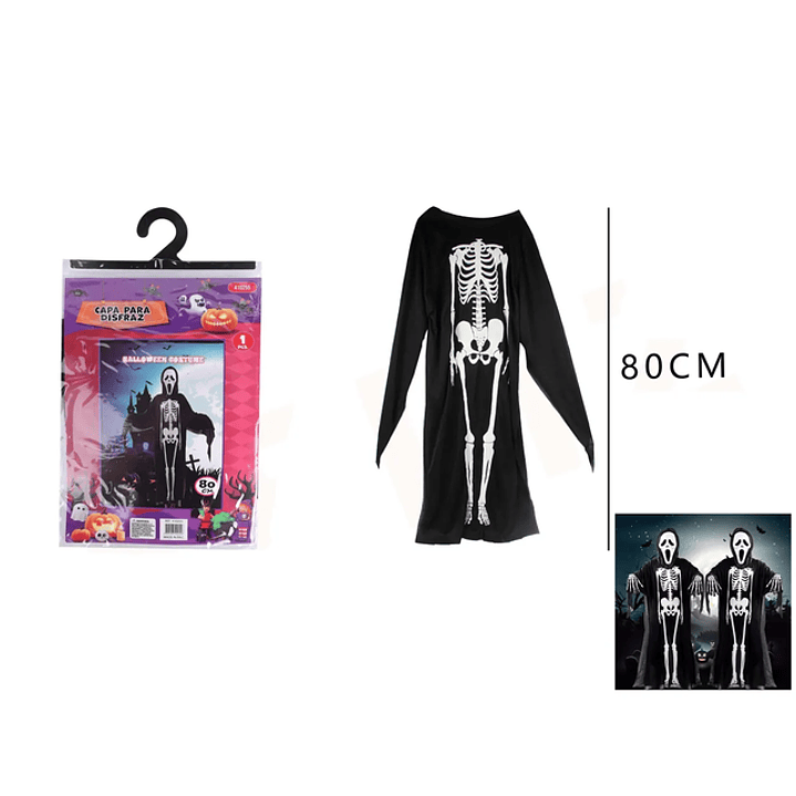 Disfraz De Halloween Esqueleto 80Cm 1