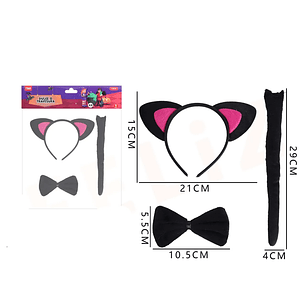 Set De Gatito Para Halloween 3Pcs