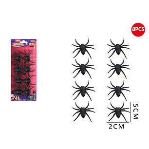 Arana Decoracion Halloween 8Pcs