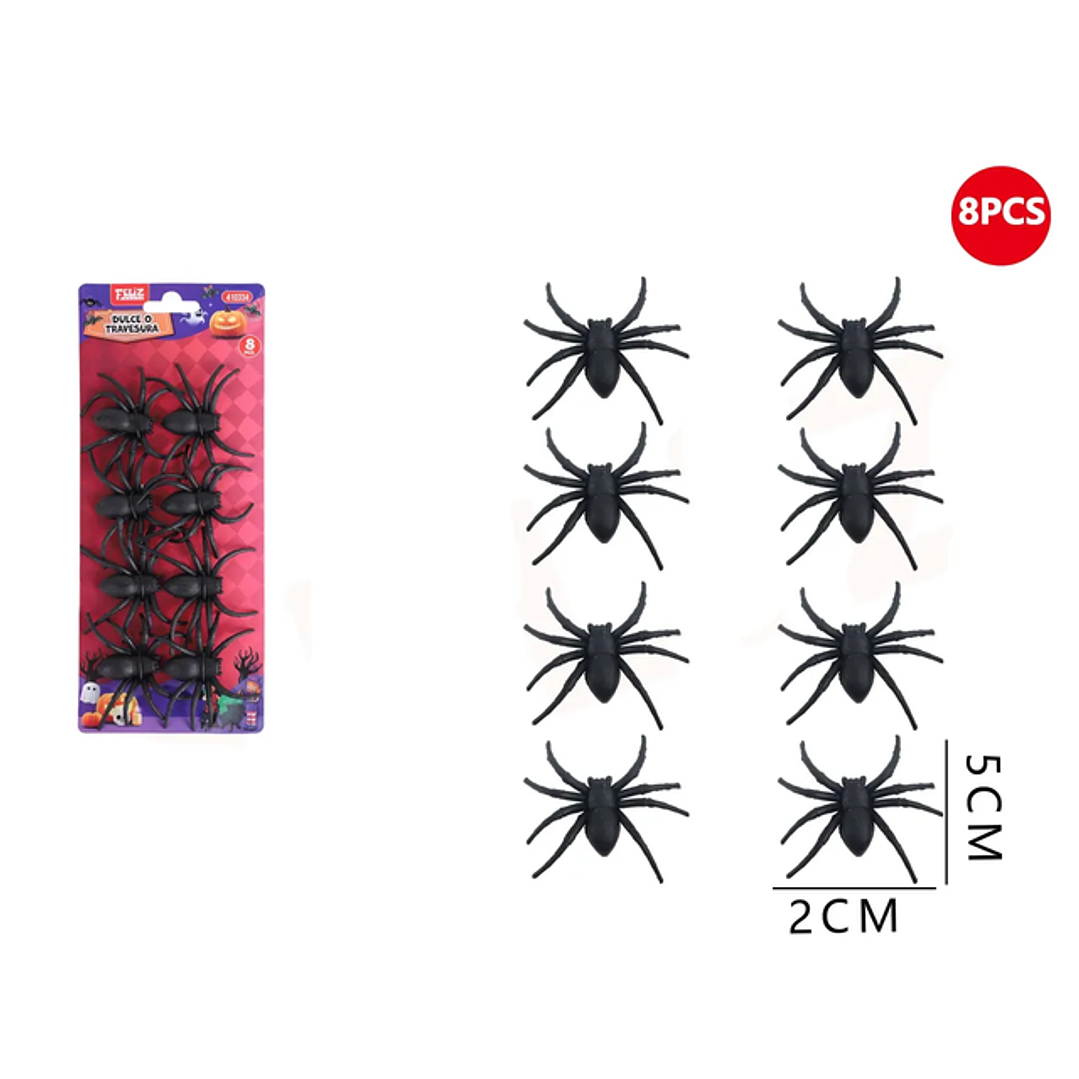 Arana Decoracion Halloween 8Pcs 1