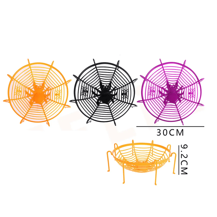 Canasto Dulcero Arana Halloween 30Cm 1