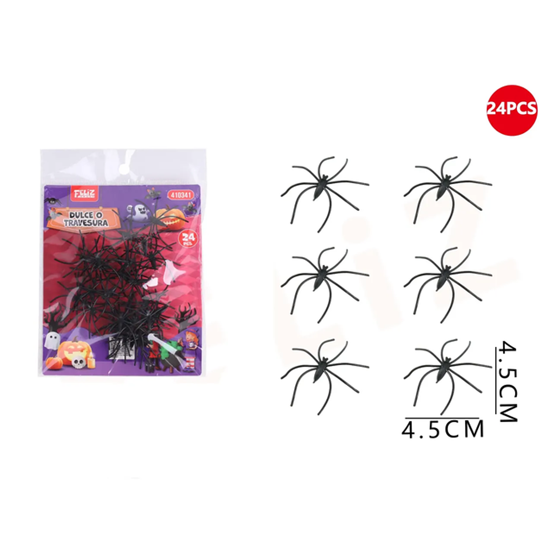 Arana Decoracion Halloween 24Pcs 1