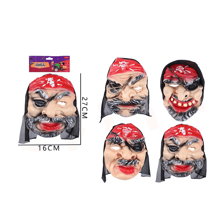 Mascara Pirata De Halloween 27Cm 1