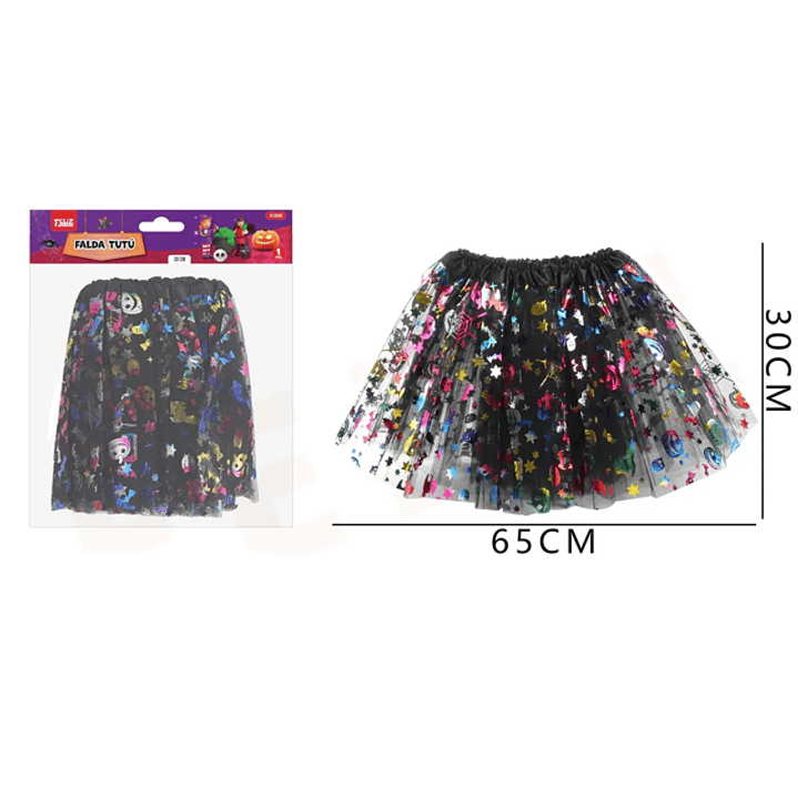 Falda Tutu De Halloween Multicolor 3065Cm 1