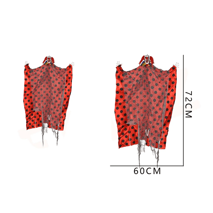 Payaso Rojo Con Puntos 72Cm Halloween 1