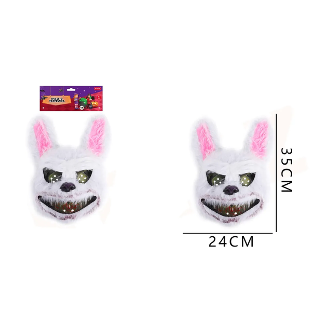 Mascara Conejo Terrorifico Blanco 1