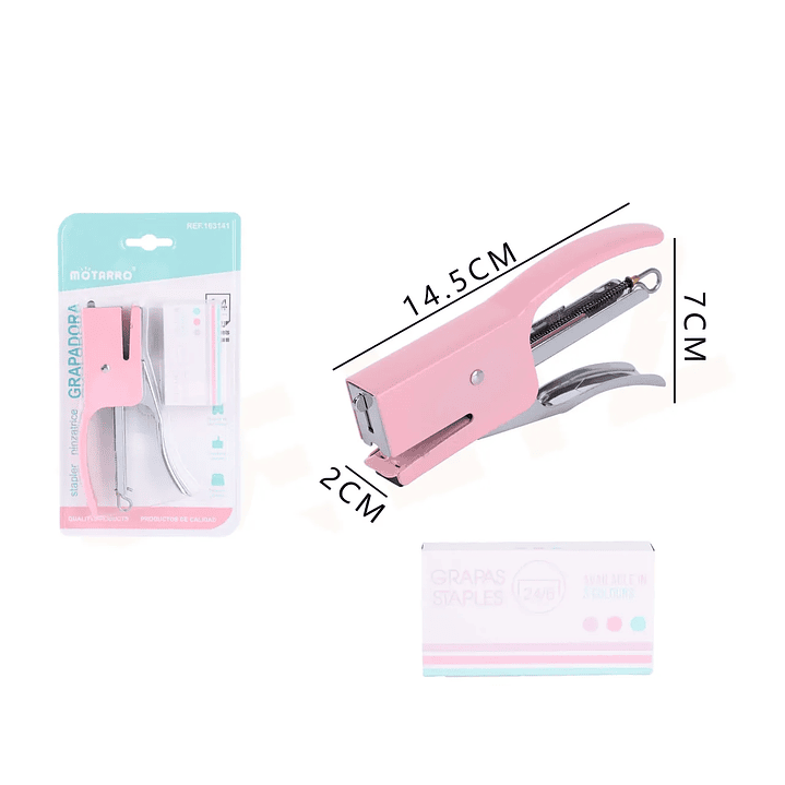 Corchetera Rosado 14.5*7cm 1