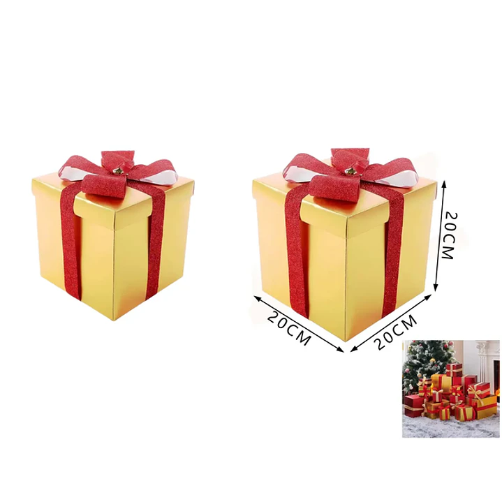 Caja de Regalo L Dorado 20x20x20cm 1