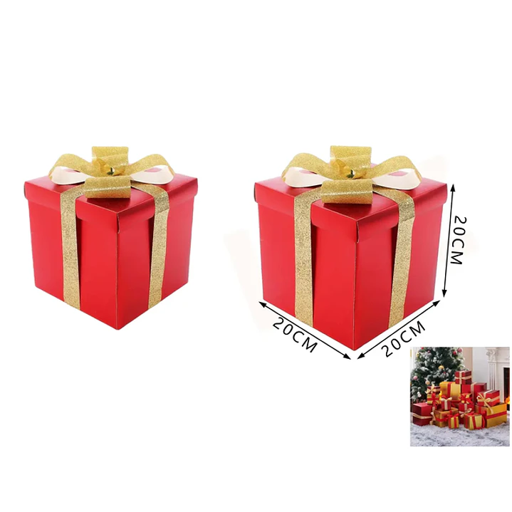 Caja de Regalo L Rojo 20x20x20cm 1