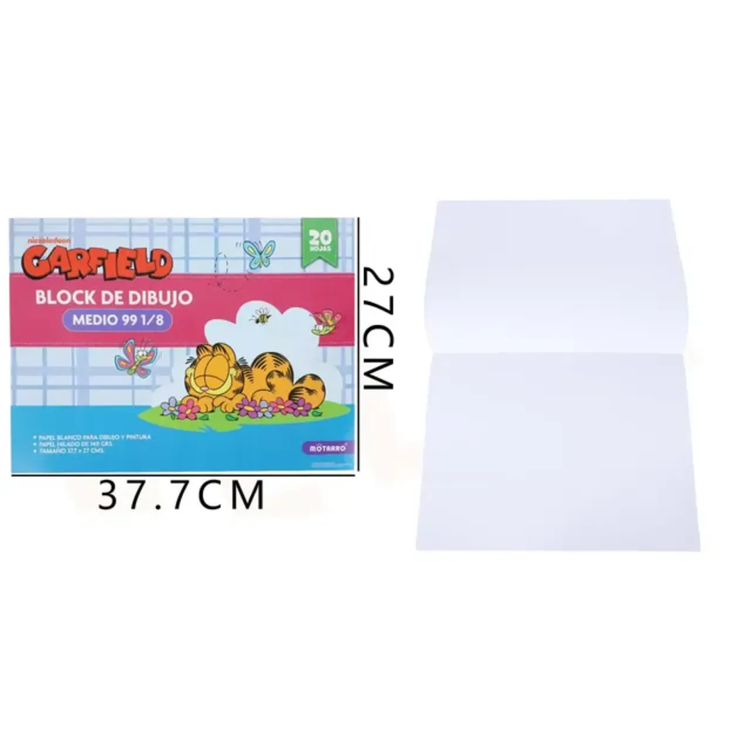 Block de Dibujo Garfield Durmiendo 37.7x27cm 20Hojas 1