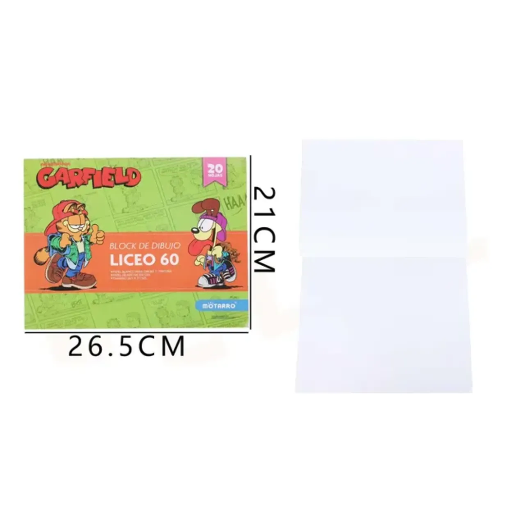 Block de Dibujo Garfield Liceo 60 20hjs 1