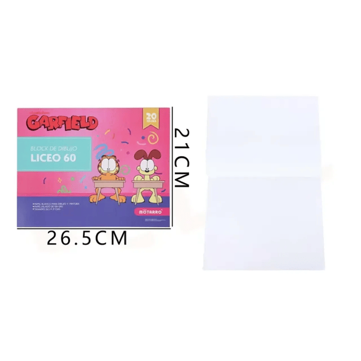 Block de Dibujo Liceo 60 Garfield & Odie 20hjs 1