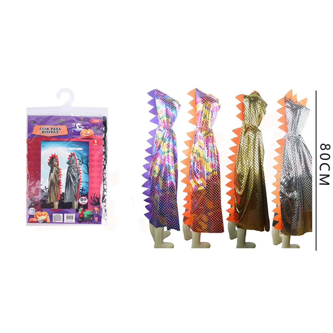 Capa Con Capucha Dinosaurio 80Cm 1