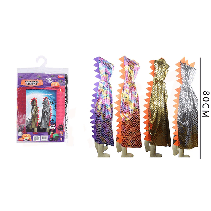 Capa Con Capucha Dinosaurio 80Cm 1