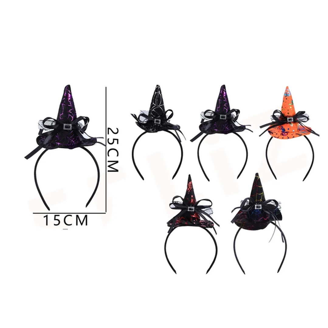 Cintillo De Gorro Bruja Con Lazo 25Cm 1