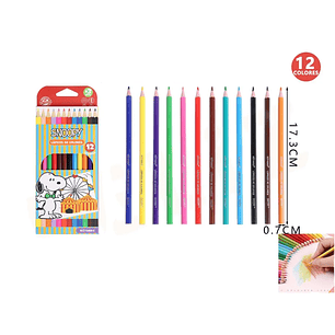 Lápices de 12 colores Snoopy Circo Celeste