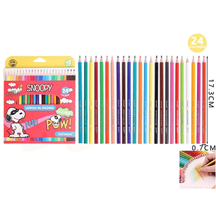 Lápices de 24 colores Snoopy Rojo Súper héroe