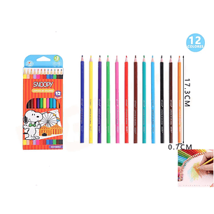 Lápices de 12 colores Snoopy Circo Rojo