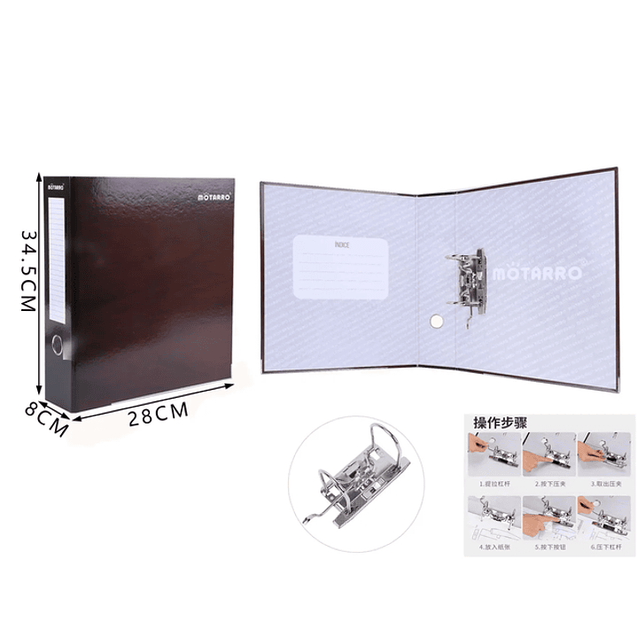 Archivador 2 anillos 28x8x34.5cm 1