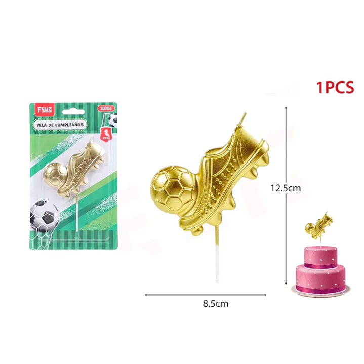 Velas de Zapatillas de Fútbol Dorado 1pcs 1